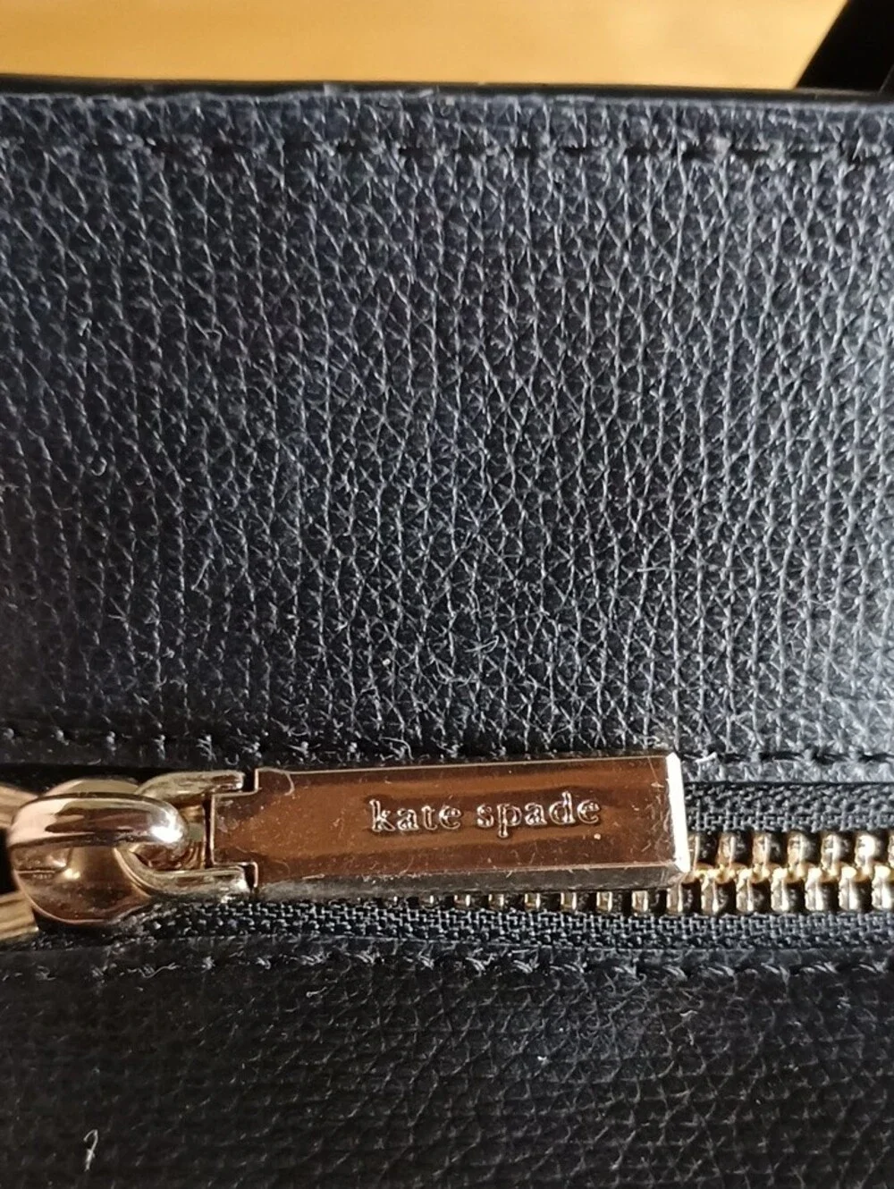 kate spade black leather tote